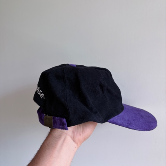 Vintage HELMET  WORKX purple black dad hat trucker style hat - Picture 5 of 7